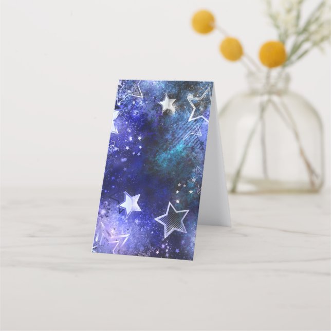 Space Background with Stars Loyalty Card (Back)