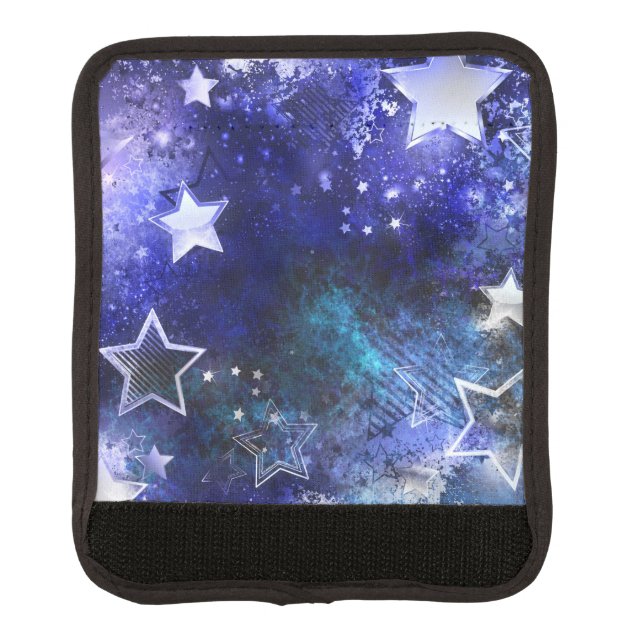 Space Background with Stars Luggage Handle Wrap (Front)