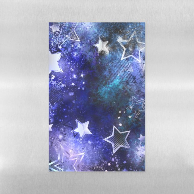 Space Background with Stars Magnetic Dry Erase Sheet (Vertical)