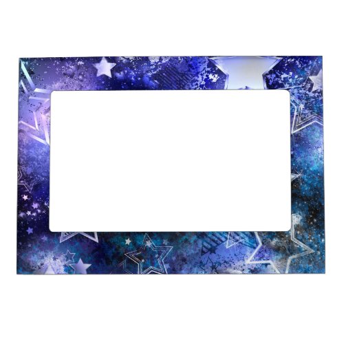 Space Background with Stars Magnetic Frame