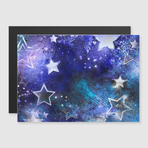 Space Background with Stars Magnetic Invitation