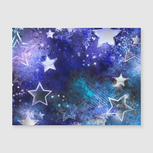 Space Background with Stars Magnetic Invitation