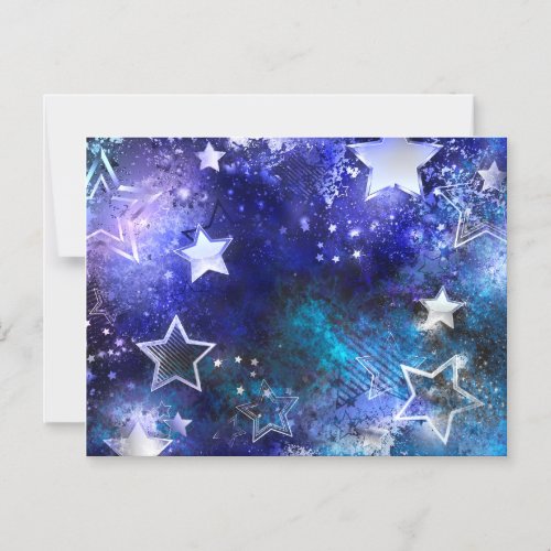 Space Background with Stars Magnetic Invitation