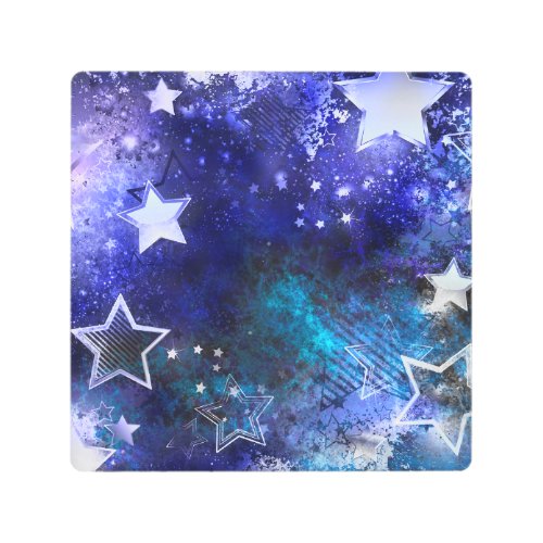 Space Background with Stars Metal Print