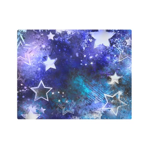 Space Background with Stars Metal Print