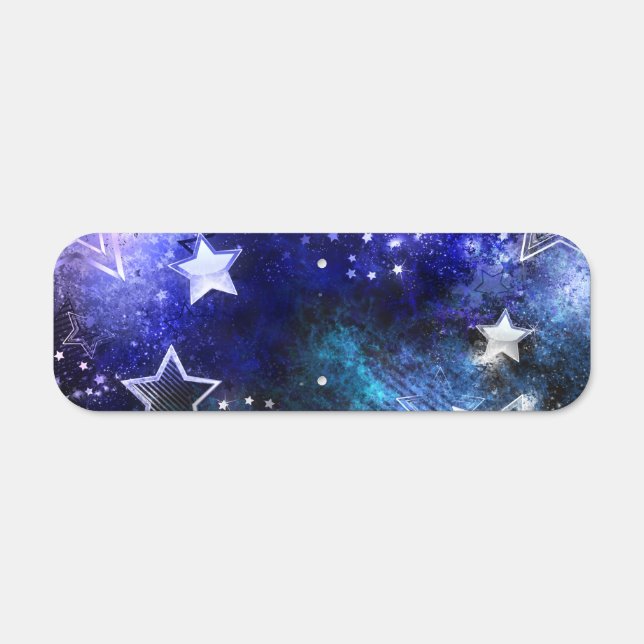 Space Background with Stars Metal Sign (Front)