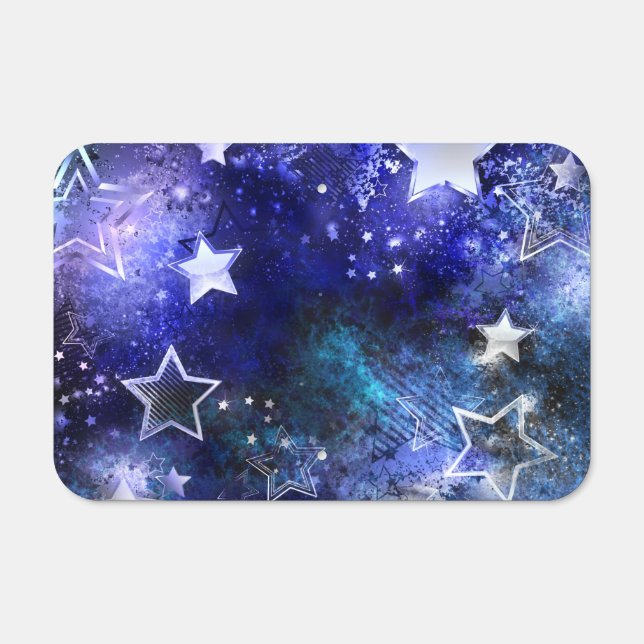 Space Background with Stars Metal Sign (Front)