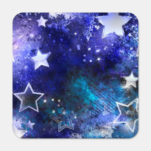 Space Background with Stars Metal Sign
