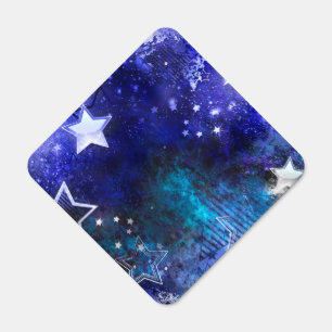 Space Background with Stars Metal Sign