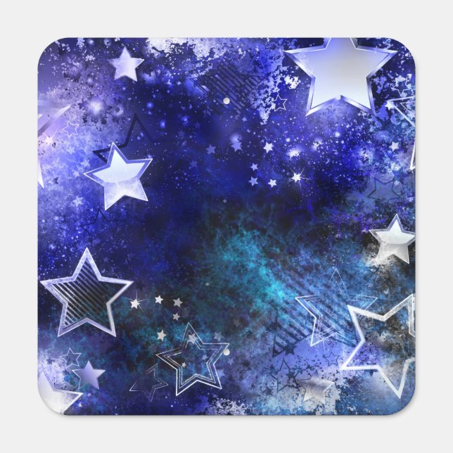 Space Background with Stars Metal Sign (Front)