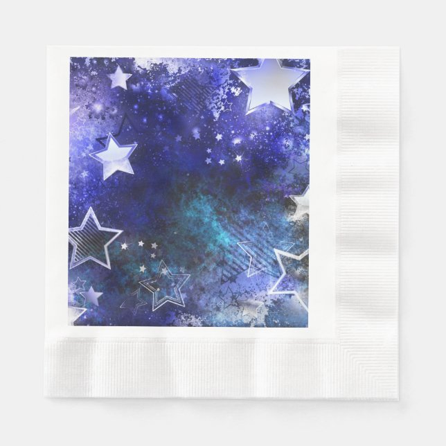Space Background with Stars Napkins (Front)