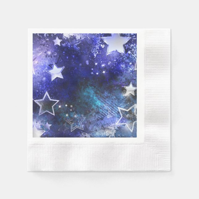 Space Background with Stars Napkins (Front)