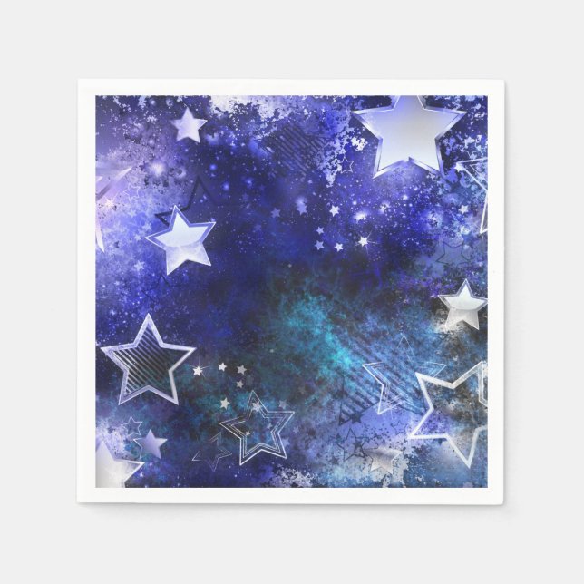 Space Background with Stars Napkins (Front)