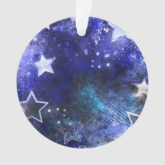 Space Background with Stars Ornament (Front)