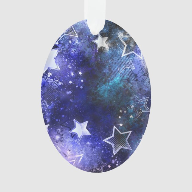 Space Background with Stars Ornament (Front)