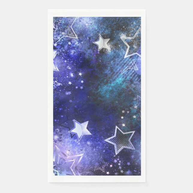 Space Background with Stars Paper Guest Towels (Front)