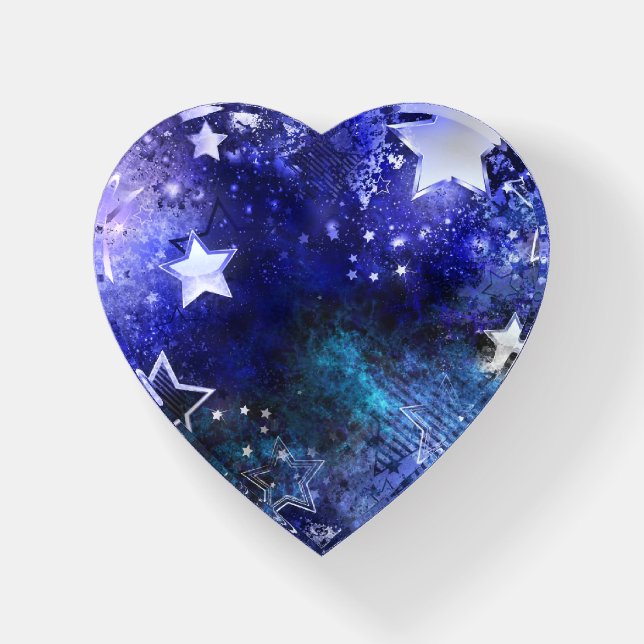 Space Background with Stars Paperweight (Front)