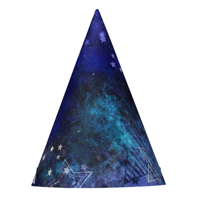 Space Background with Stars Party Hat (Front)