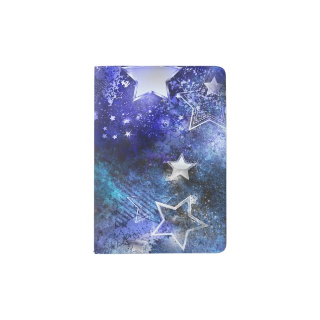 Space Background with Stars Passport Holder (Front)