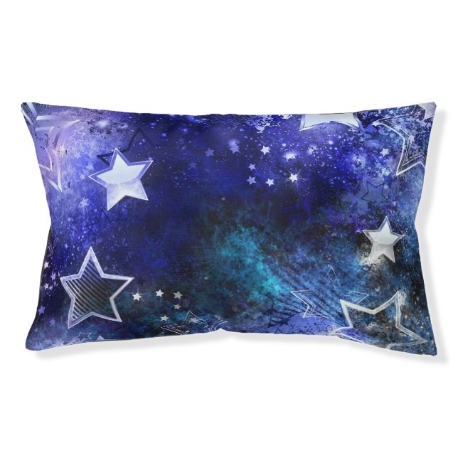Space Background with Stars Pet Bed (Front)