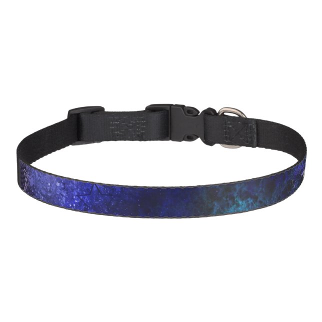 Space Background with Stars Pet Collar (Front)
