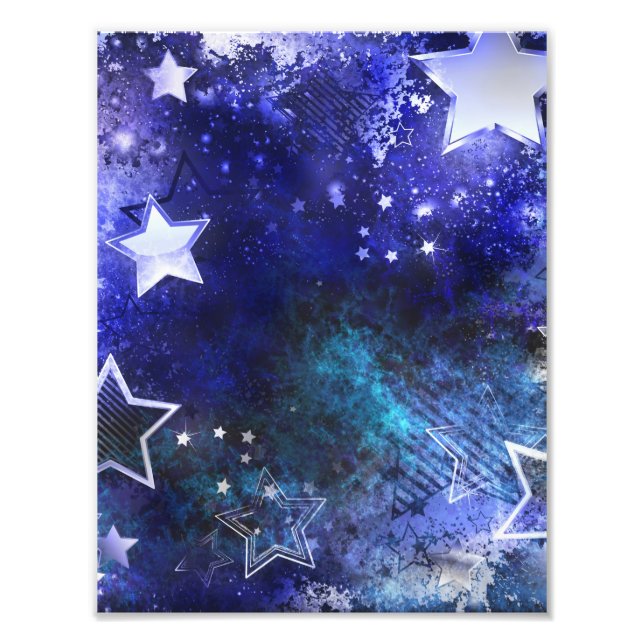 Space Background with Stars Photo Print (Front)
