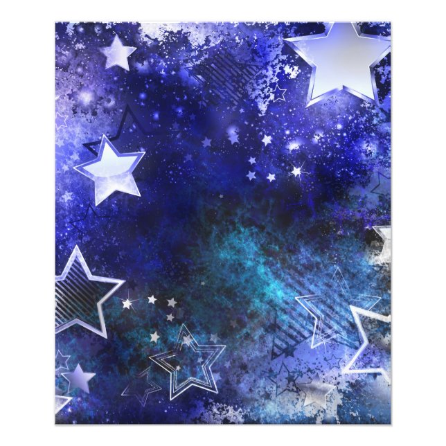 Space Background with Stars Photo Print (Front)