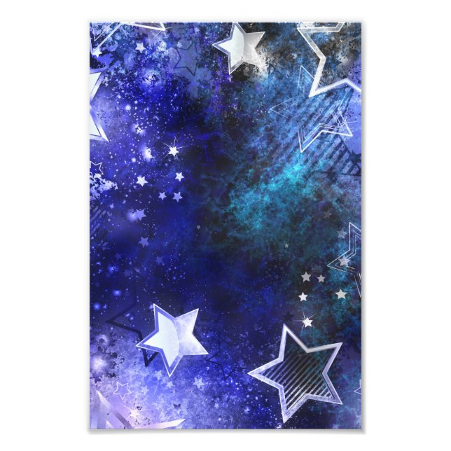 Space Background with Stars Photo Print (Front)