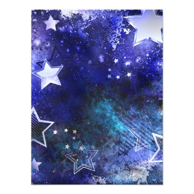 Space Background with Stars Photo Print (Front)