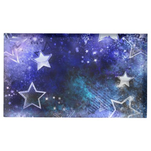 Space Background with Stars Place Card Holder
