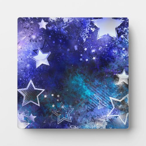 Space Background with Stars Plaque