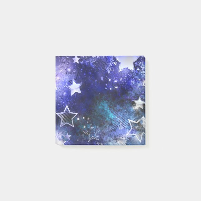 Space Background with Stars Post-it Notes (Front)