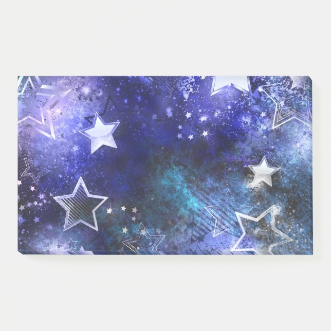 Space Background with Stars Post-it Notes (Front)