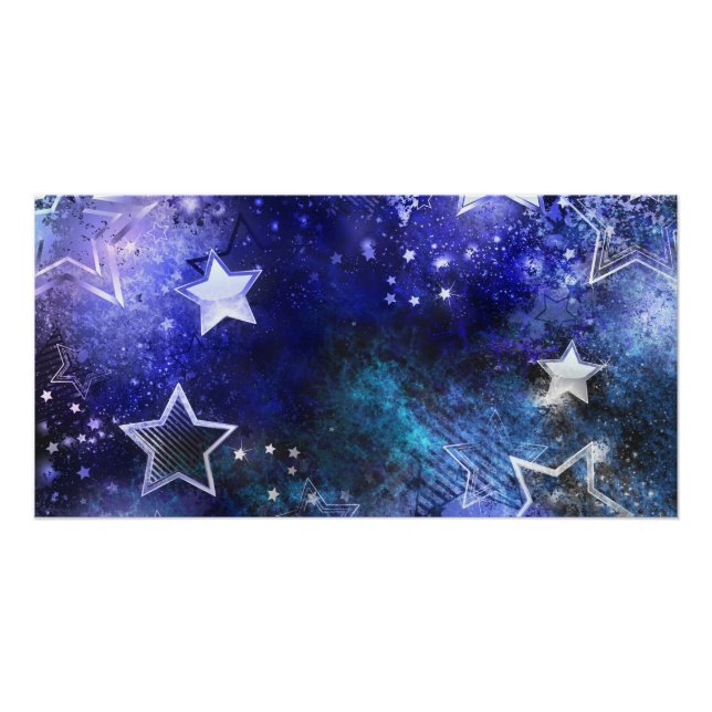 Space Background with Stars Poster (Front)