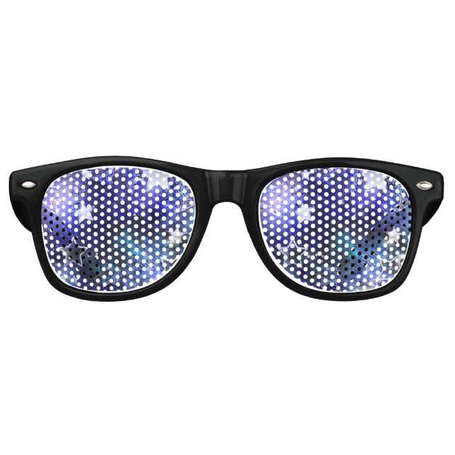 Space Background with Stars Retro Sunglasses (Front)