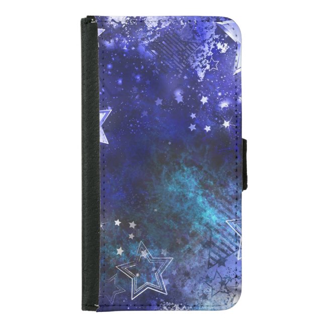 Space Background with Stars Samsung Galaxy Wallet Case (Front)