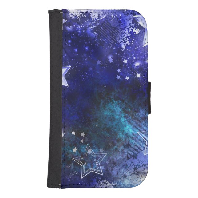 Space Background with Stars Samsung Galaxy Wallet Case (Front)