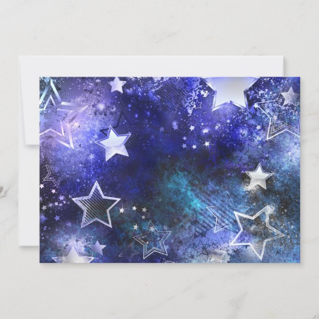 Space Background with Stars Save The Date (Front)