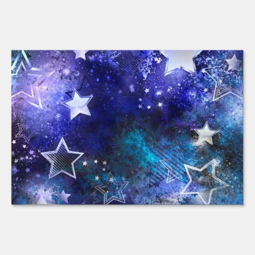 Space Background with Stars Sign