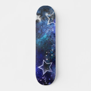 Space Background with Stars Skateboard