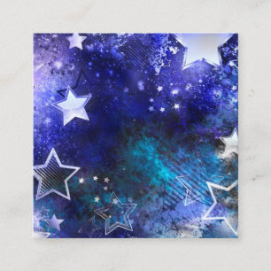 Space Background with Stars Square Business Card