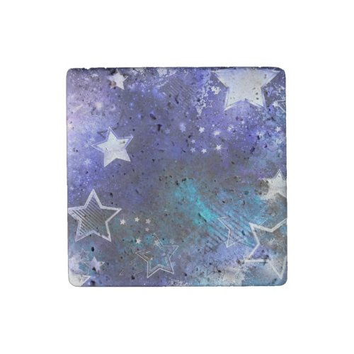 Space Background with Stars Stone Magnet