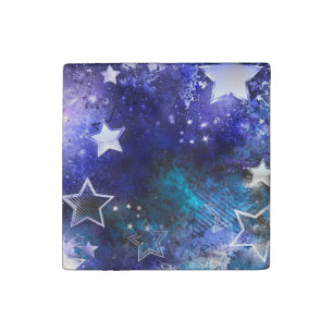 Space Background with Stars Stone Magnet