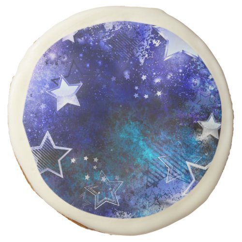 Space Background with Stars Sugar Cookie
