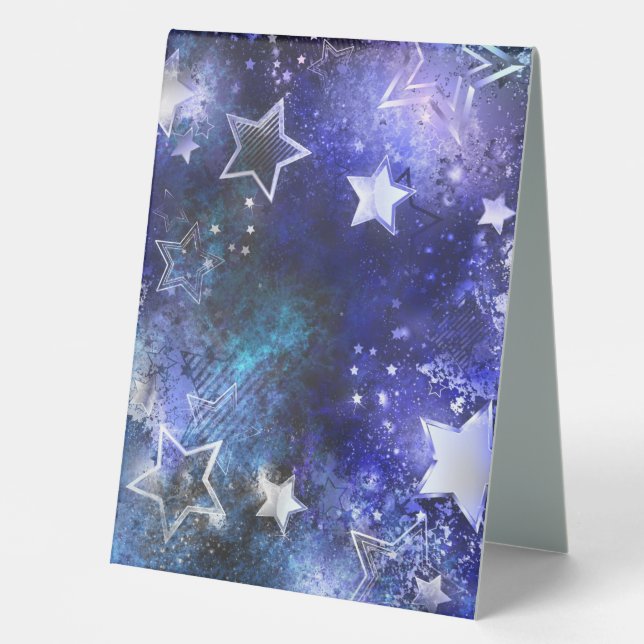 Space Background with Stars Table Tent (Front)