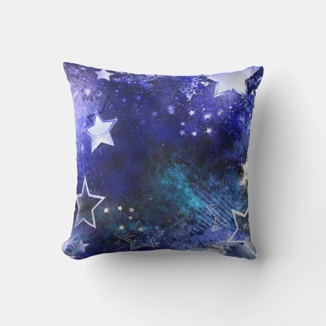Space Background with Stars Throw Pillow (Front)