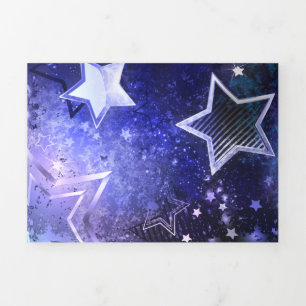 Space Background with Stars Tri-Fold Program