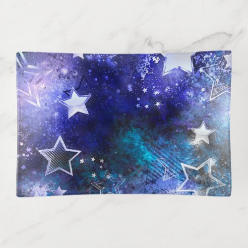 Space Background with Stars Trinket Tray