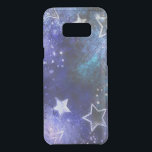 Space Background with Stars Uncommon Samsung Galaxy S8  Case<br><div class="desc">space blue background with  stars</div>