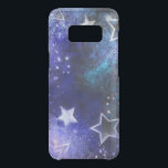 Space Background with Stars Uncommon Samsung Galaxy S8 Case<br><div class="desc">space blue background with  stars</div>